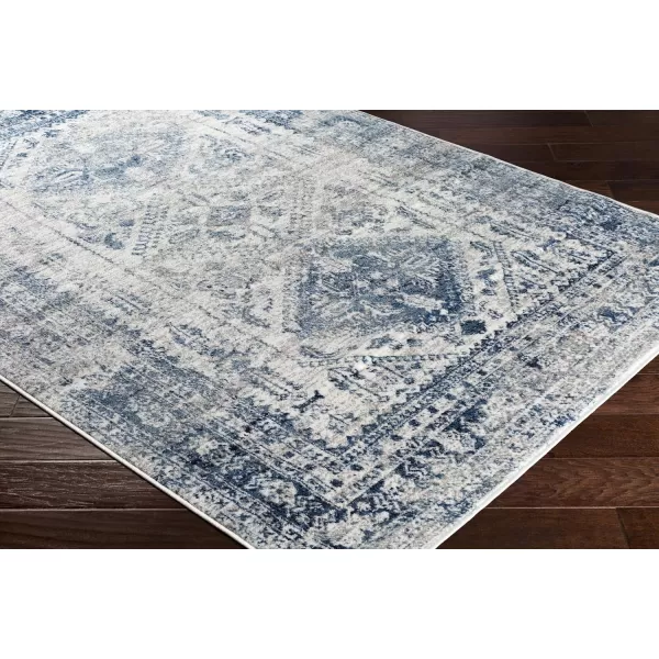 Livabliss Desta Vintage Oriental Area Rug53quot x 73quotNavyBlueWhite