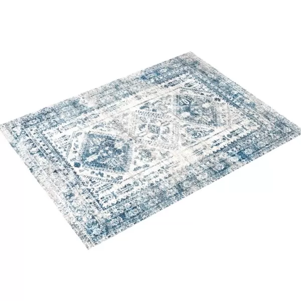 Livabliss Desta Vintage Oriental Area Rug53quot x 73quotNavyBlueWhite