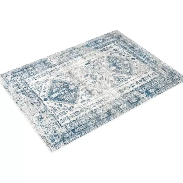 Livabliss Desta Vintage Oriental Area Rug53quot x 73quotNavyBlueWhite