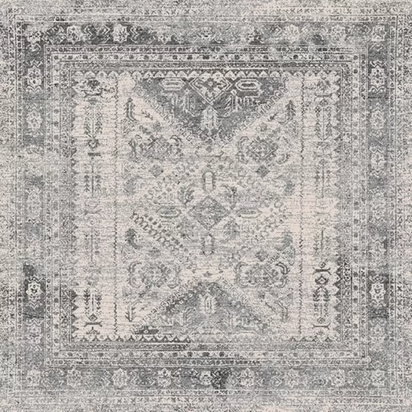 Livabliss Desta Vintage Oriental Area Rug53quot x 73quotNavyCharcoal