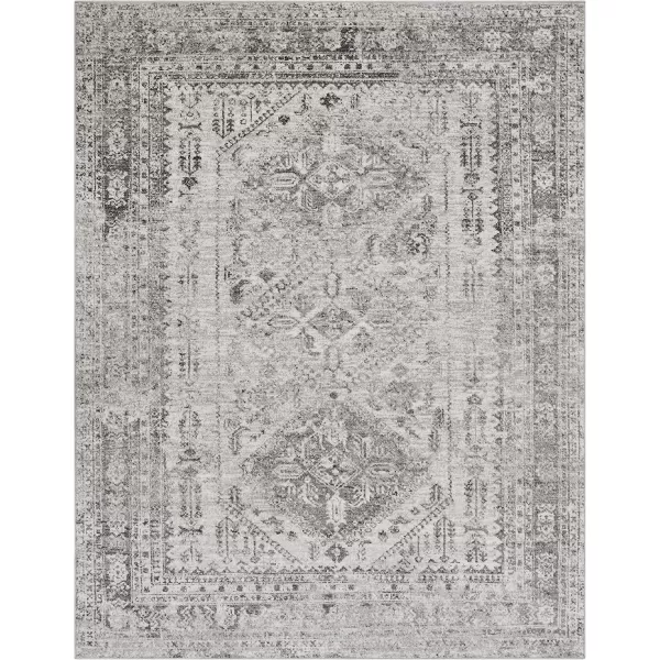 Livabliss Desta Vintage Oriental Area Rug53quot x 73quotNavyCharcoal