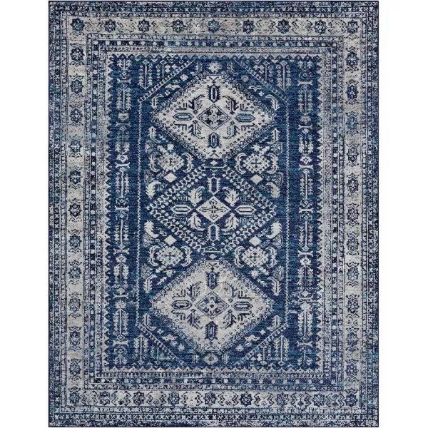 Livabliss Desta Vintage Oriental Area Rug53quot x 73quotNavyNavy