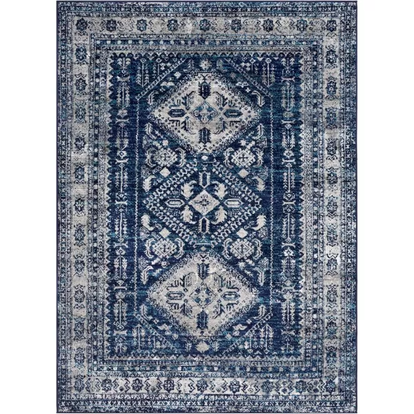 Livabliss Desta Vintage Oriental Area Rug53quot x 73quotNavyNavy