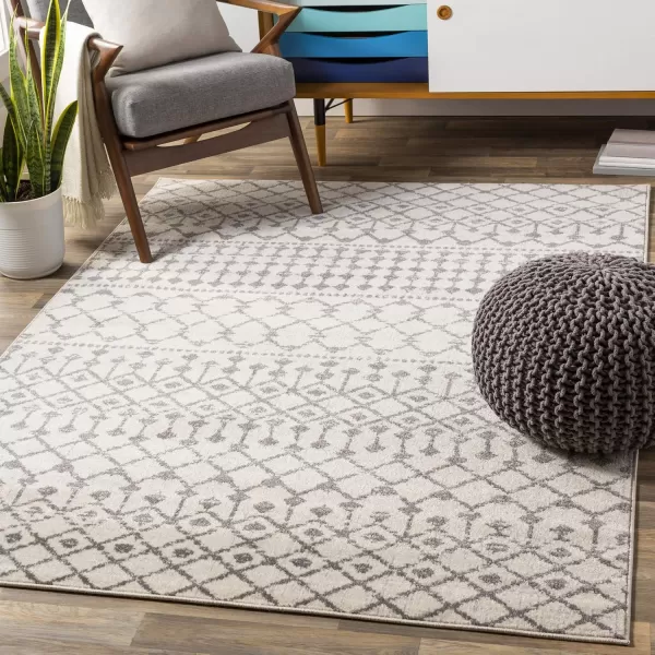 Livabliss Elsie Global Bohemian Area Rug53quot x 73quotKhakiGrayDark Blue