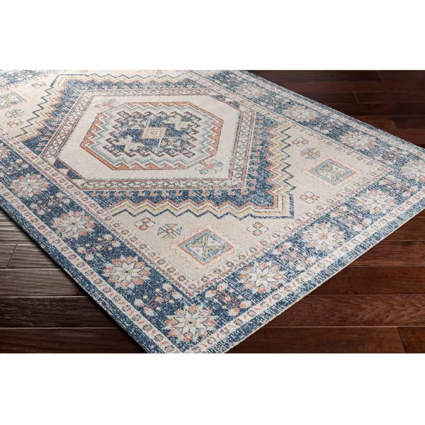 Livabliss Huntington Beach Global Bohemian Outdoor Area Rug53quot x 7Navy