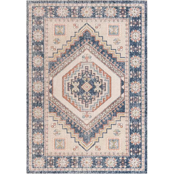 Livabliss Huntington Beach Global Bohemian Outdoor Area Rug53quot x 7Navy