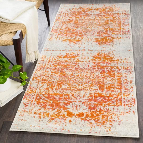 Livabliss Janine Vintage Medallion Area Rug53quot x 73quotBlackBurnt Orange