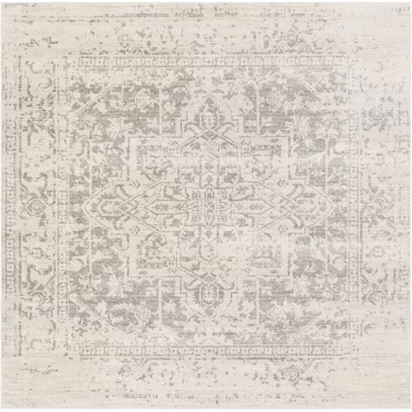 Livabliss Janine Vintage Medallion Area Rug53quot x 73quotBlackGrey