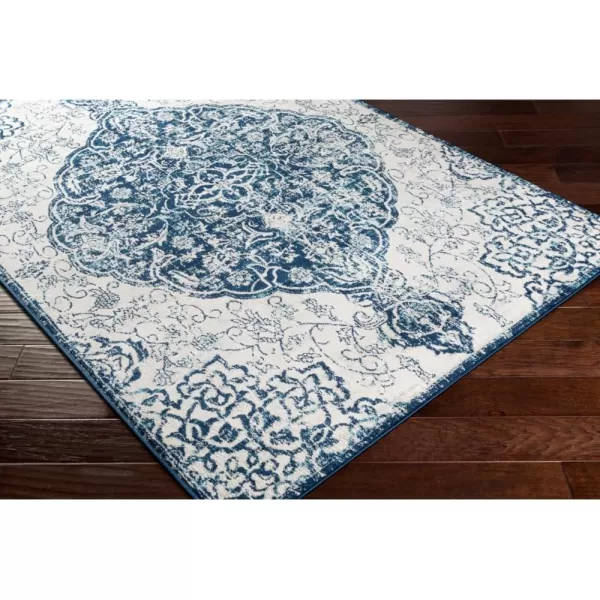 Livabliss Lohena Vintage Medallion Area Rug53quot x 71quotYellowNavy