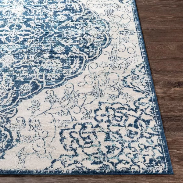 Livabliss Lohena Vintage Medallion Area Rug53quot x 71quotYellowNavy