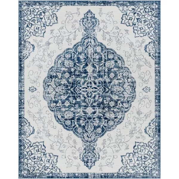 Livabliss Lohena Vintage Medallion Area Rug53quot x 71quotYellowNavy