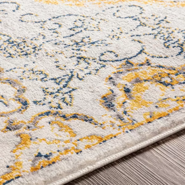 Livabliss Lohena Vintage Medallion Area Rug53quot x 71quotYellowYellow