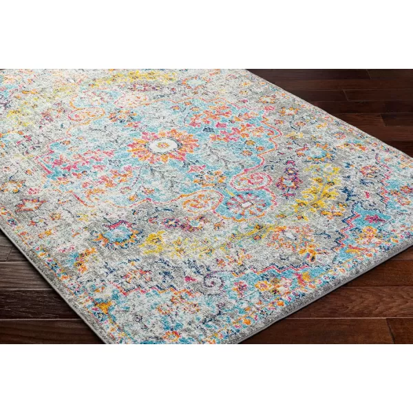 Livabliss Odelia Vintage Bohemian Area Rug5 x 8 OvalOrangeNavyAqua