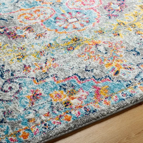 Livabliss Odelia Vintage Bohemian Area Rug5 x 8 OvalOrangeNavyAqua