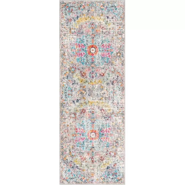 Livabliss Odelia Vintage Bohemian Area Rug5 x 8 OvalOrangeNavyAqua