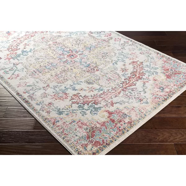 Livabliss Odelia Vintage Bohemian Area Rug53quot x 73quotNavySky BlueBlushYellow