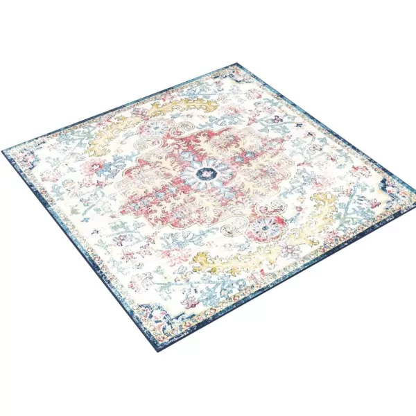 Livabliss Odelia Vintage Bohemian Area Rug53quot x 73quotNavySky BlueGarnetNavy