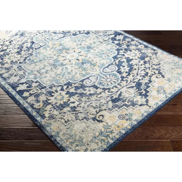 Livabliss Odelia Vintage Bohemian Area Rug53quot x 73quotNavySky BlueNavySky Blue