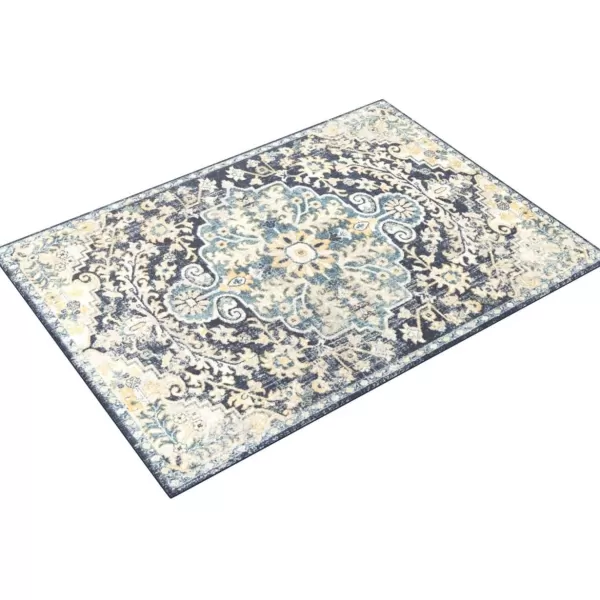 Livabliss Odelia Vintage Bohemian Area Rug53quot x 73quotNavySky BlueNavySky Blue