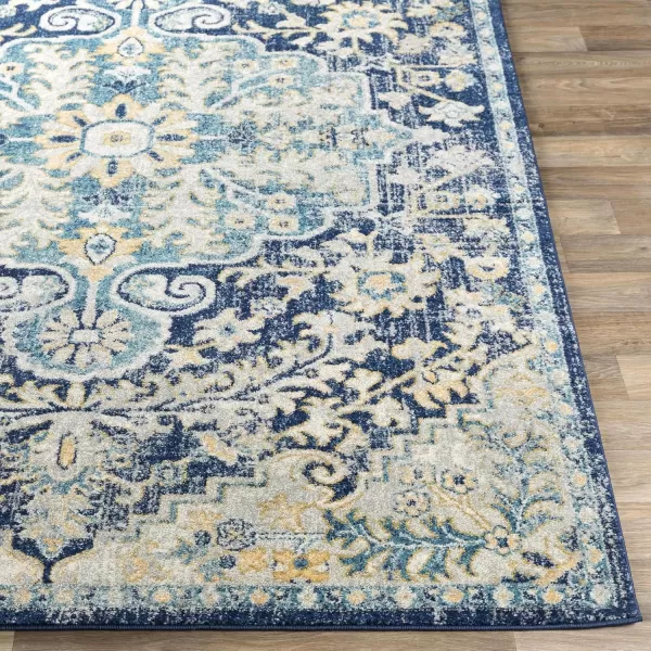 Livabliss Odelia Vintage Bohemian Area Rug53quot x 73quotNavySky BlueNavySky Blue