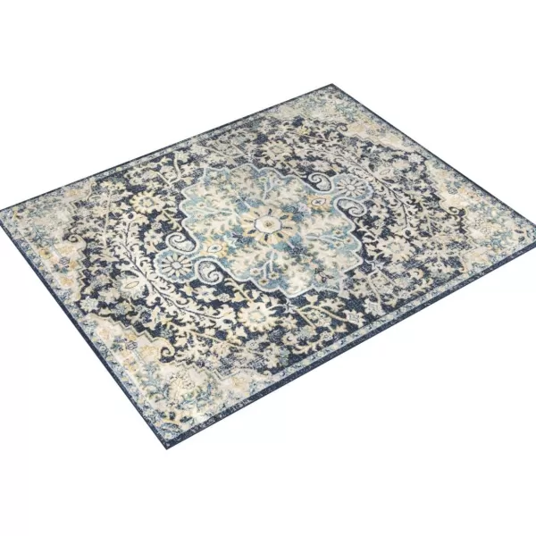 Livabliss Odelia Vintage Bohemian Area Rug53quot x 73quotNavySky BlueNavySky Blue