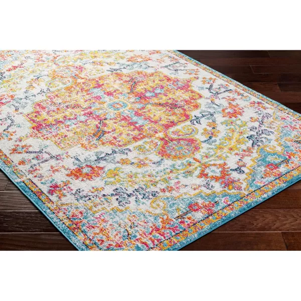 Livabliss Odelia Vintage Bohemian Area Rug53quot x 73quotPinkOrangeOrangeAqua