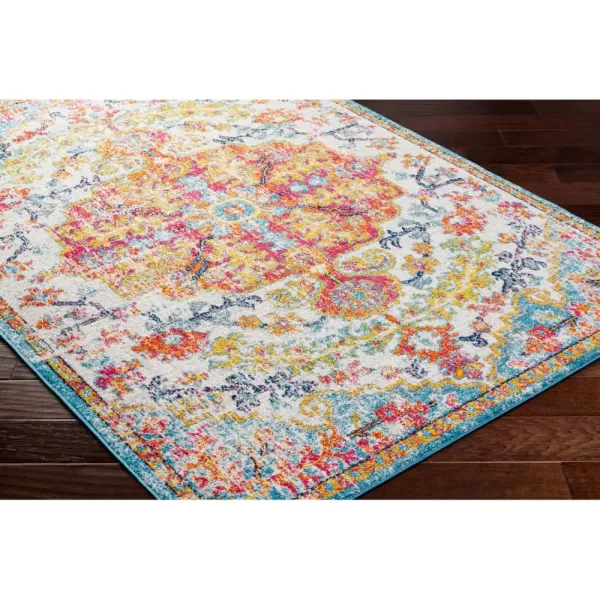 Livabliss Odelia Vintage Bohemian Area Rug53quot x 73quotPinkOrangeOrangeAqua