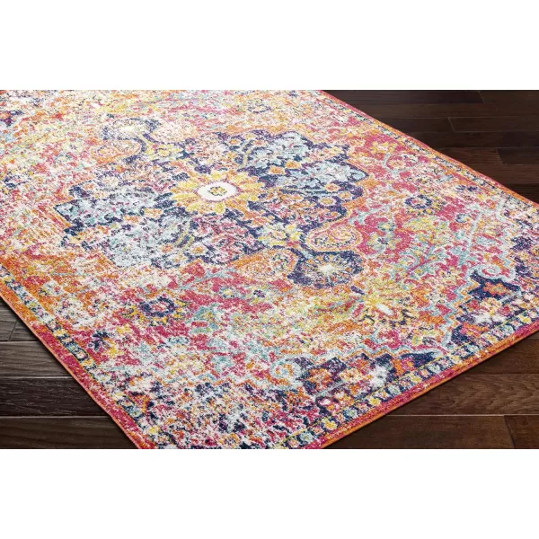 Livabliss Odelia Vintage Bohemian Area Rug53quot x 73quotPinkOrangePinkOrange