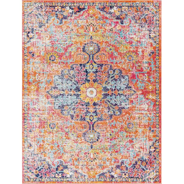 Livabliss Odelia Vintage Bohemian Area Rug53quot x 73quotPinkOrangePinkOrange