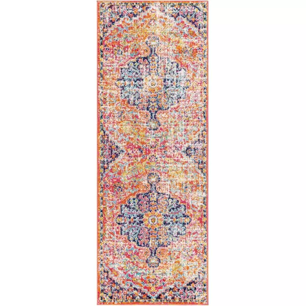 Livabliss Odelia Vintage Bohemian Area Rug53quot x 73quotPinkOrangePinkOrange