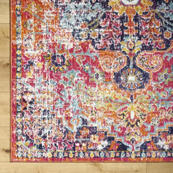 Livabliss Odelia Vintage Bohemian Area Rug53quot x 73quotPinkOrangePinkOrange