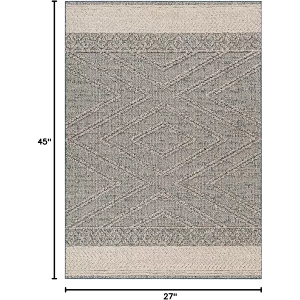 Livabliss Sarasota Modern Area Rug 5 x 7 Black 5 x 7Denim