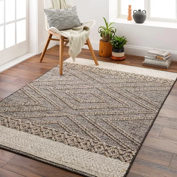Livabliss Sarasota Modern Area Rug 5 x 7 Black 5 x 7TanBlack