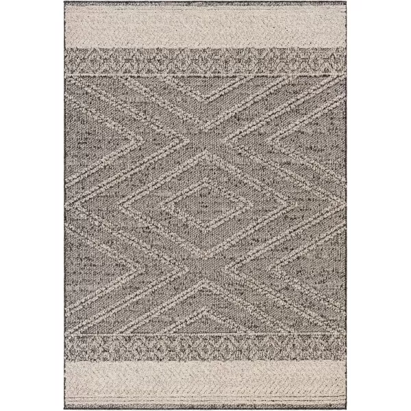 Livabliss Sarasota Modern Area Rug 5 x 7 Black 5 x 7TanBlack