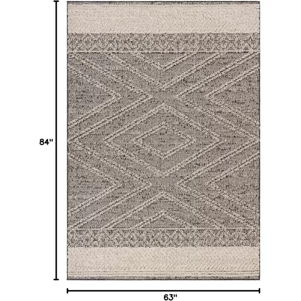 Livabliss Sarasota Modern Area Rug 5 x 7 Black 5 x 7TanBlack