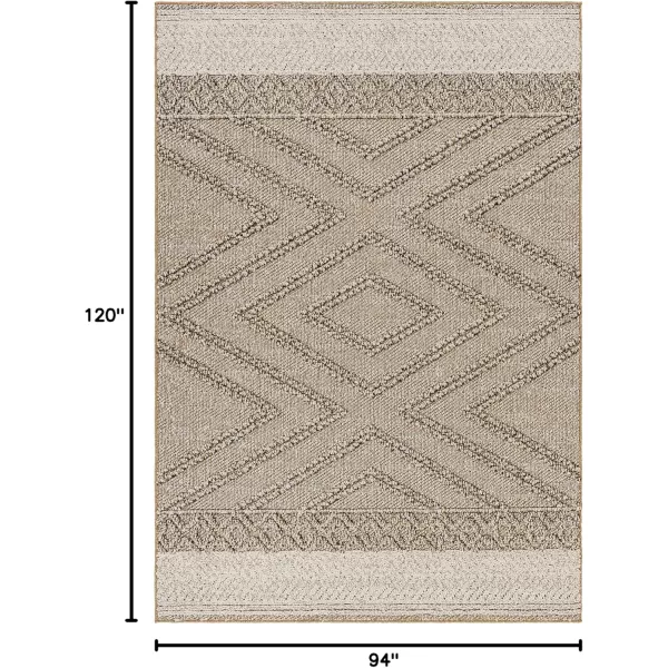 Livabliss Sarasota Modern Area Rug 5 x 7 Black 5 x 7Taupe