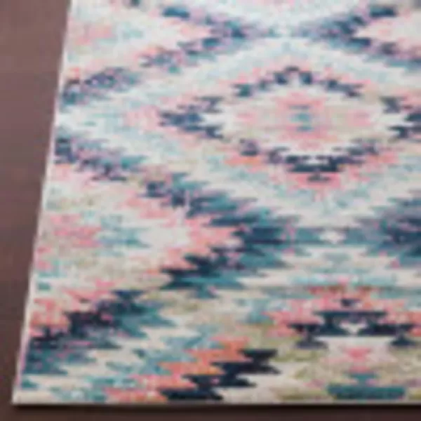 Livabliss Tara Bohemian Southwestern Area Rug53quot x 73quotTeal27 x 73