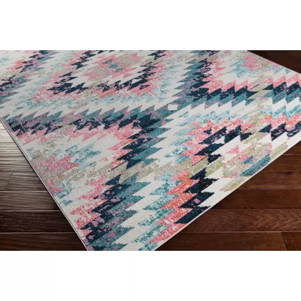 Livabliss Tara Bohemian Southwestern Area Rug53quot x 73quotTeal311 x 57