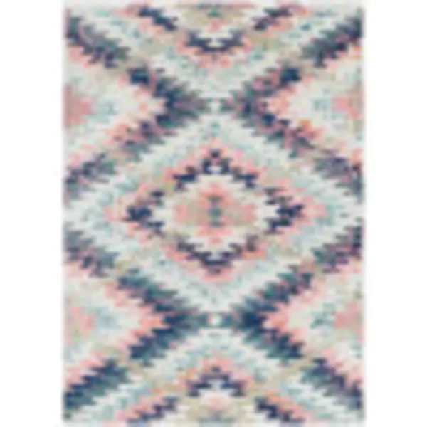 Livabliss Tara Bohemian Southwestern Area Rug53quot x 73quotTeal53 x 73