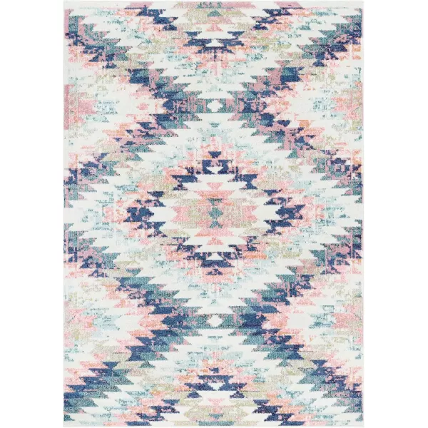 Livabliss Tara Bohemian Southwestern Area Rug53quot x 73quotTeal53 x 73