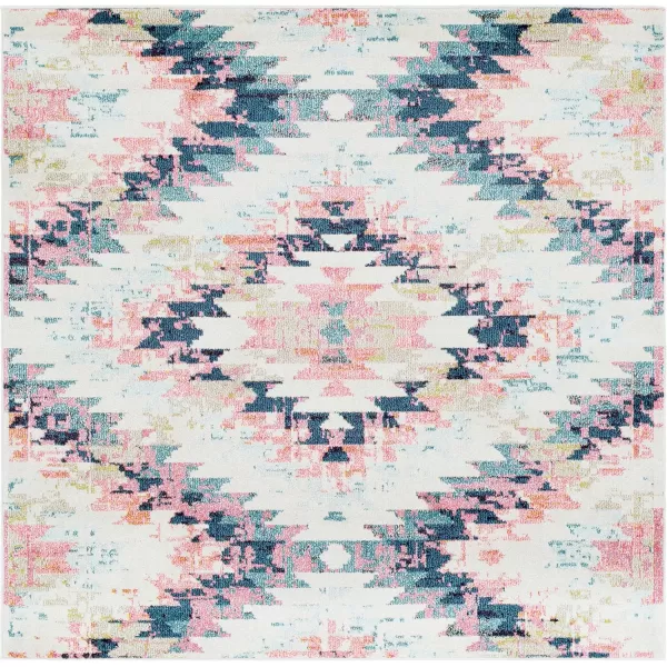 Livabliss Tara Bohemian Southwestern Area Rug53quot x 73quotTeal67 Square