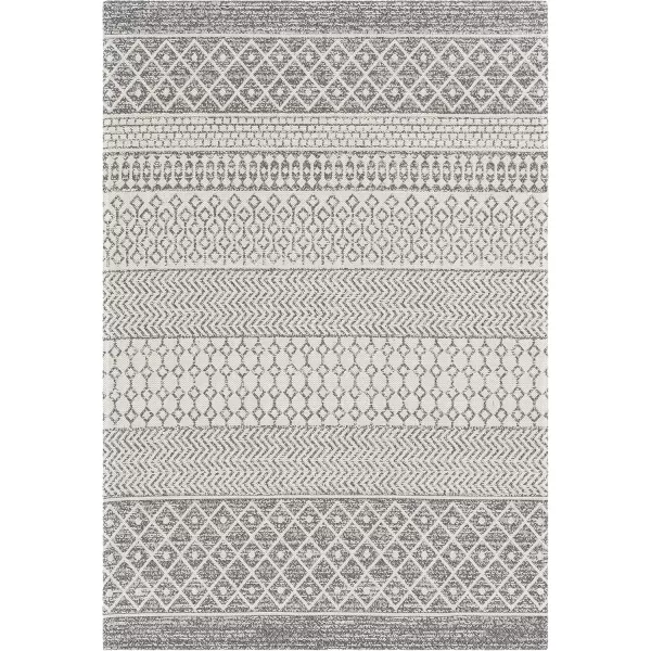 Livabliss Tirian Bohemian Moroccan Area Rug5 x 73quotCharcoalCharcoal