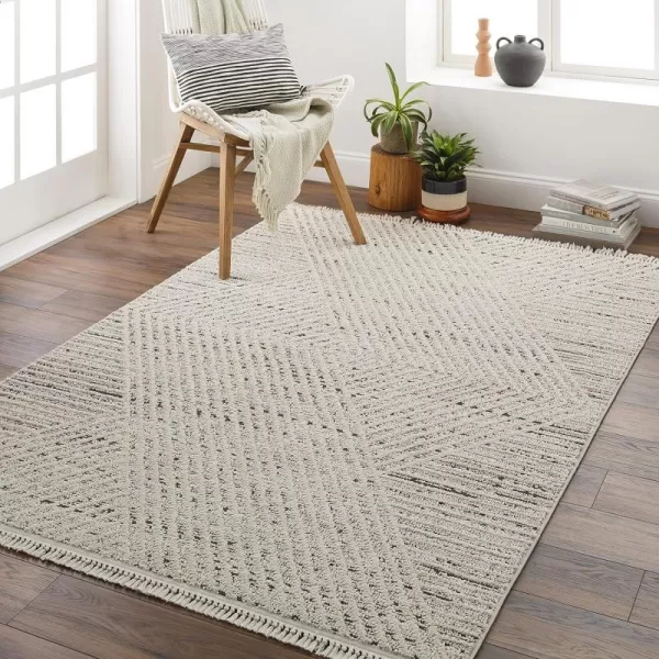 Artistic Weavers Berlin Bohemian Geometric Area Rug53quot x 7Light Grey