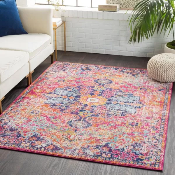 Livabliss Odelia Vintage Bohemian Area Rug53quot x 73quotPinkOrangePinkOrange