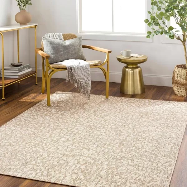 Livabliss Sawyer Bohemian Outdoor Area Rug 53quot x 7 Khaki