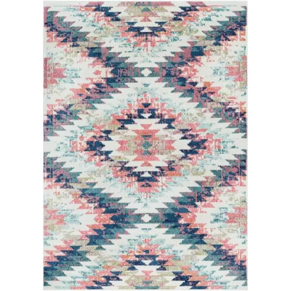 Livabliss Tara Bohemian Southwestern Area Rug53quot x 73quotTeal311 x 57