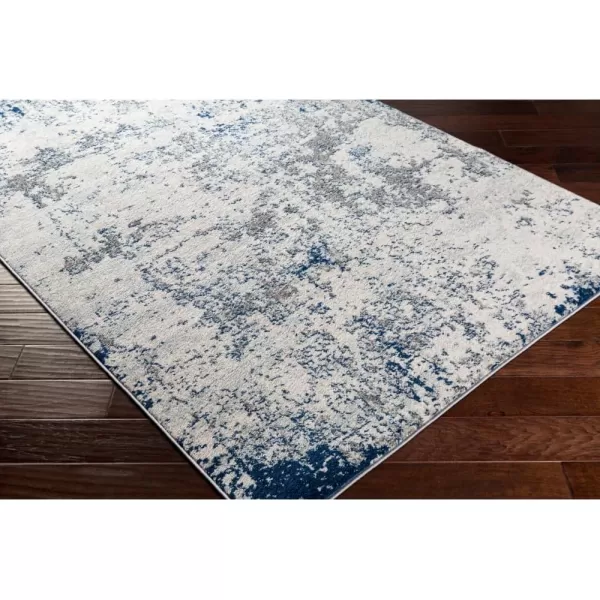 Livabliss Arti Modern Abstract Area Rug 53quot x 73quot Medium GrayDark BlueGray