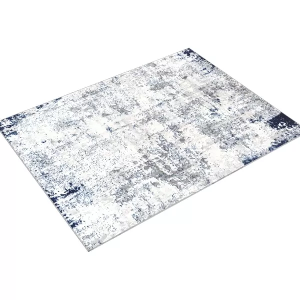 Livabliss Arti Modern Abstract Area Rug 53quot x 73quot Medium GrayDark BlueGray