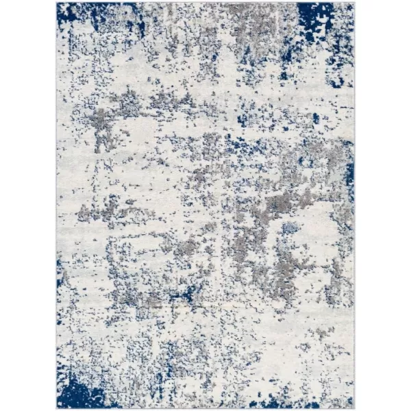 Livabliss Arti Modern Abstract Area Rug 53quot x 73quot Medium GrayDark BlueGray