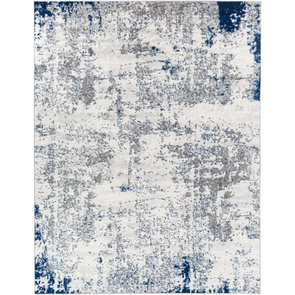 Livabliss Arti Modern Abstract Area Rug 53quot x 73quot Medium GrayDark BlueGray